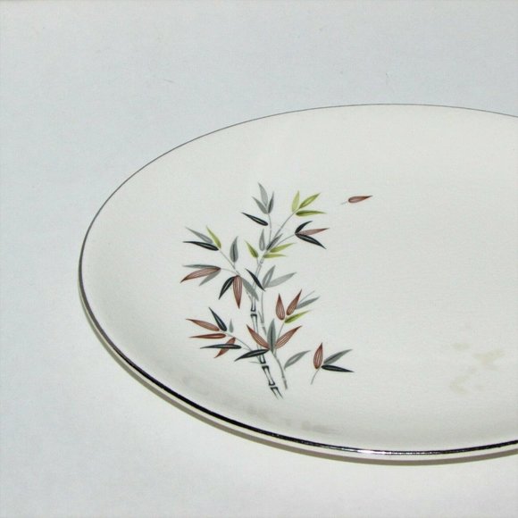 Dominion China SILVER WILLOW Small Oval Serving Platter Vintage Read Description - Picture 3 of 8